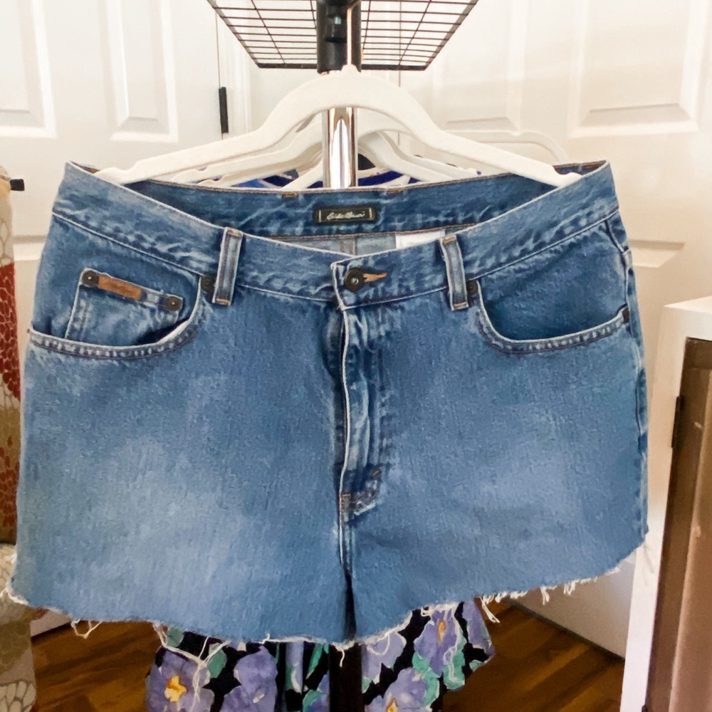 Vintage Eddie Bauer Cutoff Denim Shorts | Size 14